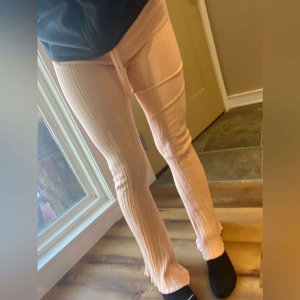 Live the process ribbed pink pants